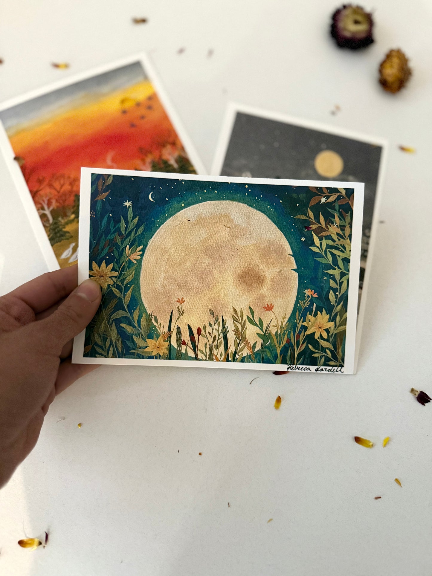 Moonlit Flowers Print