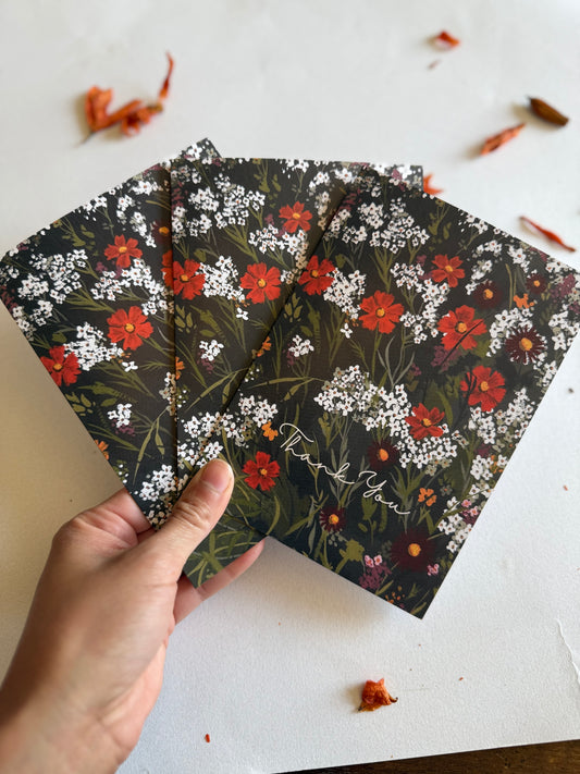 Orange Cosmos Greeting Card