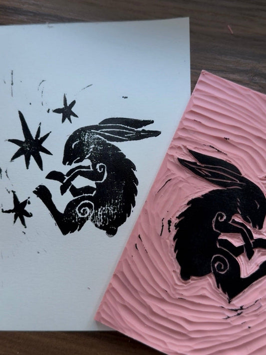 Daydreamer - Linocut Print