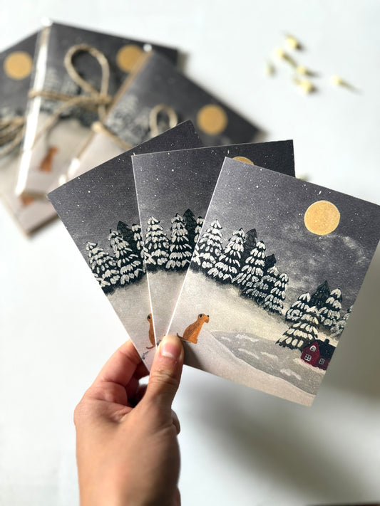 Winter Wheaten Greeting Card